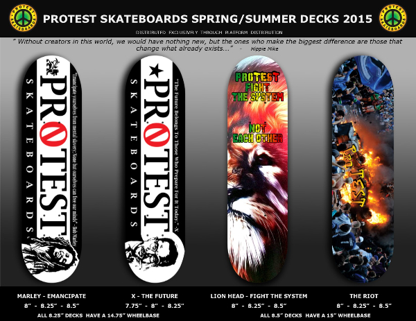 Protest Decks Line Up Postcard - Summer 2015