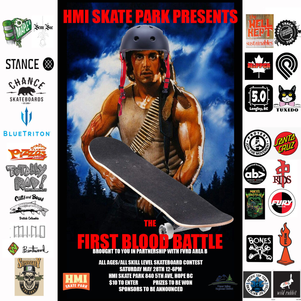 First Blood Battle Poster with sponsors